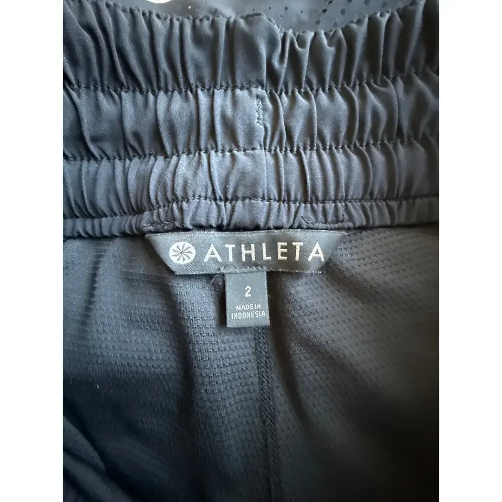 Athleta Baja Skort Skirt in Black Size 2 Activewear Tennis Travel *EUC